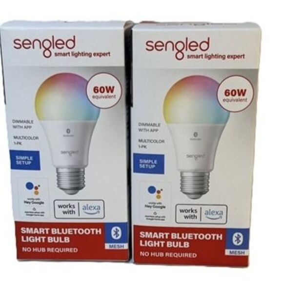 2x Sengled Smart Bluetooth Multicolor LED Light Bulbs – 60W Equivalent – Works - Picture 1 of 3